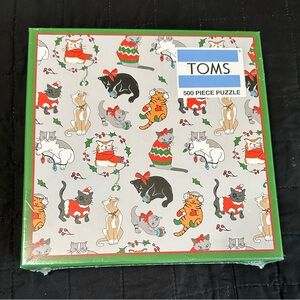 NIB TOMS Cat-Themed 500 Piece Puzzle